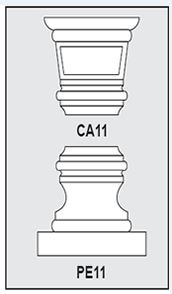 CA11-PE11 - Architectural Foam Shape - Capital & Pedestal CA11-PE11 - Architectural Foam Shape - Capital & Pedestal
