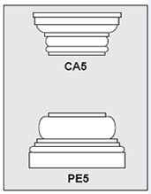 CA5-PE5 - Architectural Foam Shape - Capital & Pedestal CA5-PE5 - Architectural Foam Shape - Capital & Pedestal