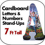 7 Foot Tall Cardboard Letters-Numbers Standup 7 Foot Tall Cardboard Letters-Numbers Standup