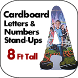 8 Foot Tall Cardboard Letters-Numbers Standup 8 Foot Tall Cardboard Letters-Numbers Standup