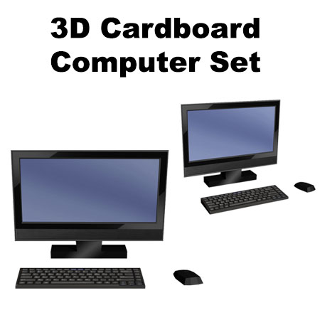 3D Cardboard Computer Set 3D Cardboard Computer Set