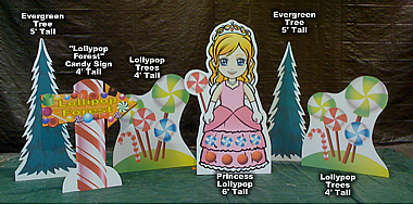 Candylane Kit #2 Cardboard Cutout Standup Props Candylane Kit #2 Cardboard Cutout Standup Props