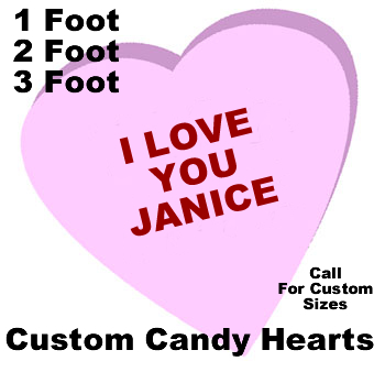 Custom Candy Heart Foam Display Prop Custom Candy Heart Foam Display Prop