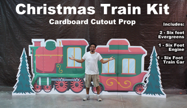 Christmas Train Kit Cardboard Cutout Standup Prop Christmas Train Kit Cardboard Cutout Standup Prop