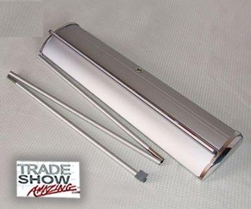 Silver Cap Roll Up Banner (Stand Only) 33" Wide Silver Cap Roll Up Banner (Stand Only) 33" Wide