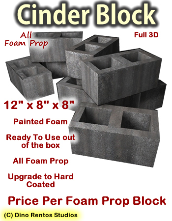 Cinder Block Foam Prop Cinder Block Foam Prop