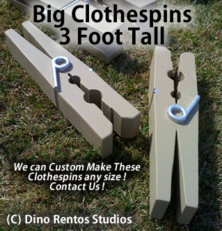 Big Foam Clothespin Prop - 3 Foot Tall Big Foam Clothespin Prop - 3 Foot Tall