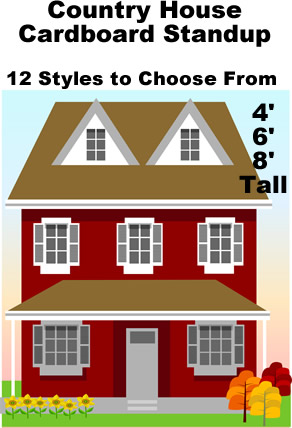 Country House Village Cardboard Cutout Standup Prop Country House Village Cardboard Cutout Standup Prop