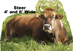 Steer / Cow Cardboard Cutout Standup Prop Steer / Cow Cardboard Cutout Standup Prop