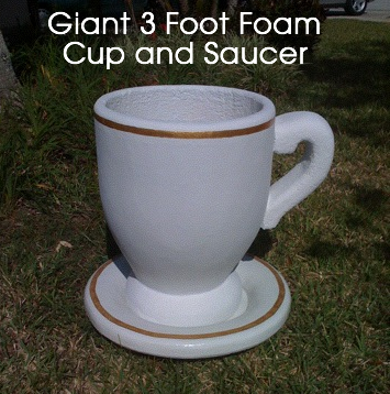 Giant Cup and Saucer Foam Prop Giant Cup and Saucer Foam Prop
