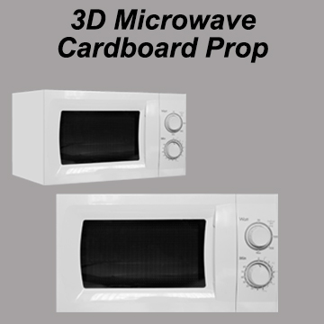 3D Cardboard Microwave 3D Cardboard Microwave