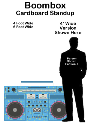 Boom Box Cardboard Cutout Standup Prop