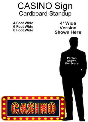 Casino Sign Cardboard Cutout Standup Prop Casino Sign Cardboard Cutout Standup Prop