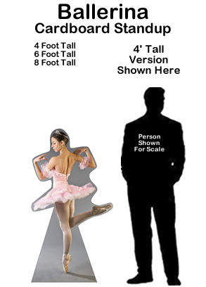 Ballerina Cardboard Cutout Standup Prop Ballerina Cardboard Cutout Standup Prop
