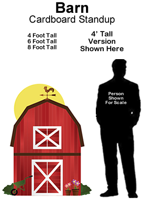 Barn Cardboard Cutout Standup Prop Barn Cardboard Cutout Standup Prop