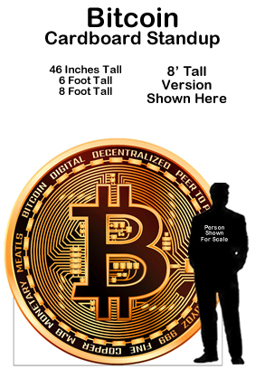Bitcoin Cardboard Cutout Standup Prop Bitcoin Cardboard Cutout Standup Prop
