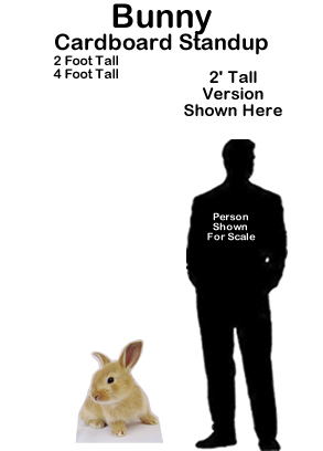 Bunny Cardboard Cutout Standup Prop