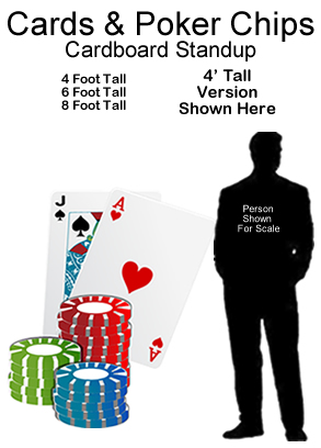 Cards & Poker Chips Cardboard Cutout Standup Prop Cards & Poker Chips Cardboard Cutout Standup Prop