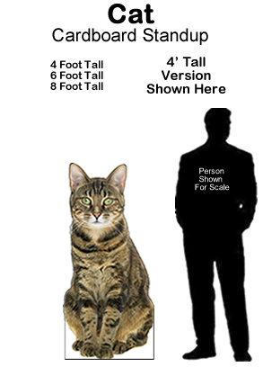 Cat Cardboard Cutout Standup Prop Cat Cardboard Cutout Standup Prop