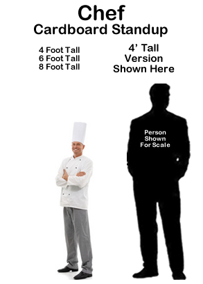 Chef Cardboard Cutout Standup Prop Chef Cardboard Cutout Standup Prop