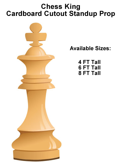 Chess King Wood Cardboard Cutout Standup Prop