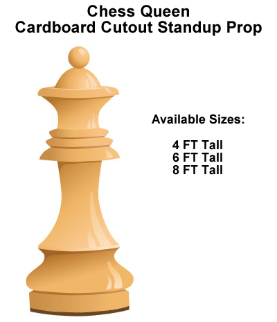 Chess Queen Wood Cardboard Cutout Standup Prop Chess Queen Wood Cardboard Cutout Standup Prop