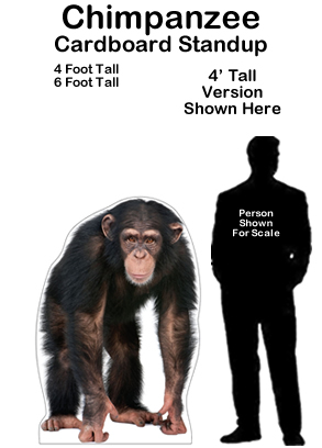 Chimp Cardboard Cutout Standup Prop Chimp Cardboard Cutout Standup Prop