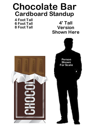 Chocolate Bar Cardboard Cutout Standup Prop Chocolate Bar Cardboard Cutout Standup Prop