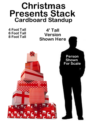 Christmas Presents Stack Cardboard Cutout Standup Prop Christmas Presents Stack Cardboard Cutout Standup Prop