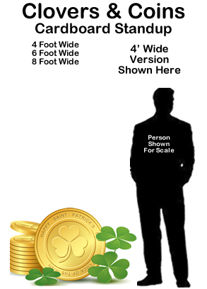 Lucky Coins and Clovers Cardboard Cutout Standup Prop Lucky Coins and Clovers Cardboard Cutout Standup Prop