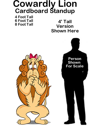 Cowardly Lion - Wizard of Oz Cardboard Cutout Standup Prop Cowardly Lion - Wizard of Oz Cardboard Cutout Standup Prop