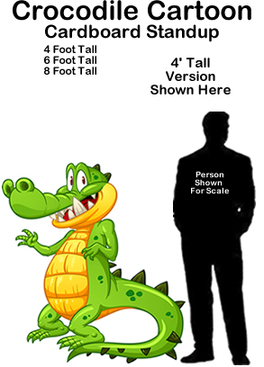 Crocodile Cartoon Cardboard Cutout Standup Prop Crocodile Cartoon Cardboard Cutout Standup Prop