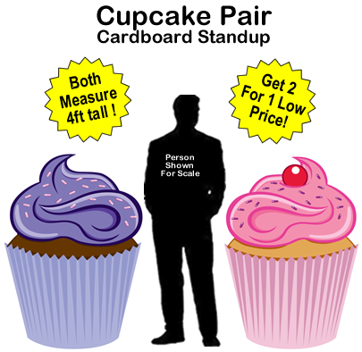 Cupcakes Cardboard Cutout Standup Props