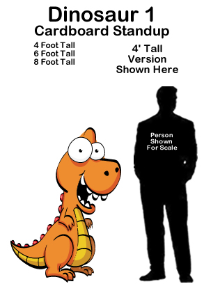 Dinosaur 1 Cartoon Cardboard Cutout Standup Prop Dinosaur 1 Cartoon Cardboard Cutout Standup Prop