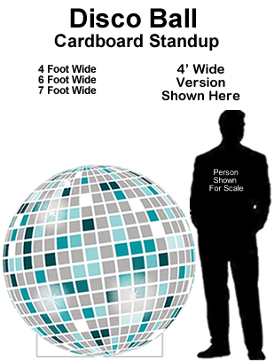 Disco Ball Cardboard Cutout Standup Prop Disco Ball Cardboard Cutout Standup Prop