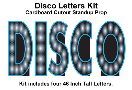 DISCO Letters Cardboard Cutout Standup Kit DISCO Letters Cardboard Cutout Standup Kit