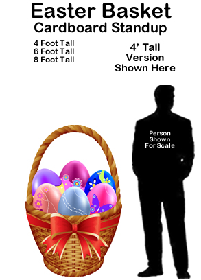 Easter Basket Cardboard Cutout Standup Prop Easter Basket Cardboard Cutout Standup Prop