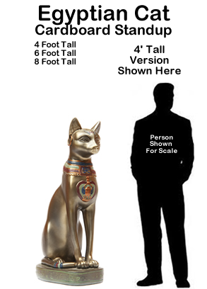 Egyptian Cat Cardboard Cutout Standup Prop Egyptian Cat Cardboard Cutout Standup Prop