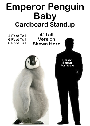 Emperor Penguin Baby Cardboard Cutout Standup Prop Emperor Penguin Baby Cardboard Cutout Standup Prop