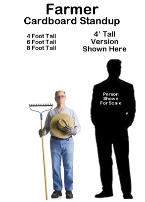 Farmer Cardboard Cutout Standup Prop