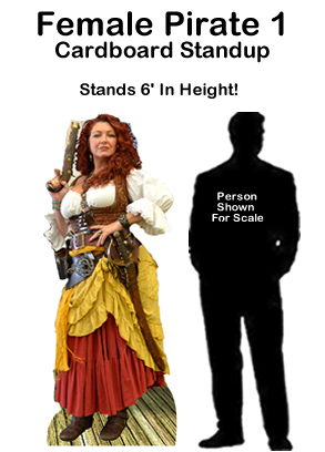 Female Pirate 1 Cardboard Cutout Standup Prop Female Pirate 1 Cardboard Cutout Standup Prop