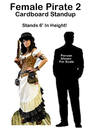 Female Pirate 2 Cardboard Cutout Standup Prop Female Pirate 2 Cardboard Cutout Standup Prop