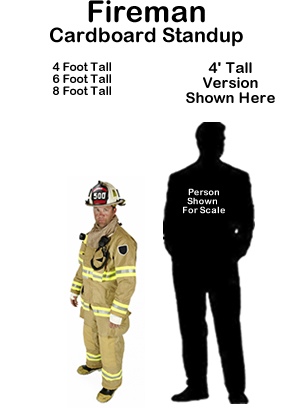 Fireman Cardboard Cutout Standup Prop