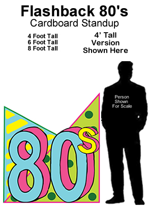 Flashback 80s Cardboard Cutout Standup Prop Flashback 80s Cardboard Cutout Standup Prop