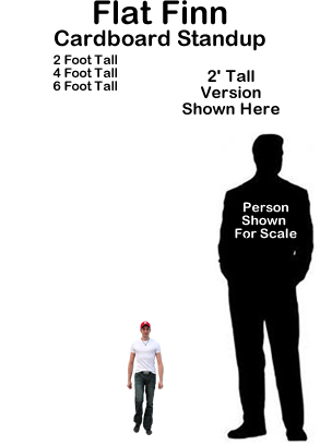 Flat Finn Cardboard Cutout Standup Prop Flat Finn Cardboard Cutout Standup Prop