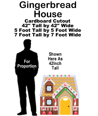 Gingerbread House Cardboard Cutout Standup Prop Gingerbread House Cardboard Cutout Standup Prop