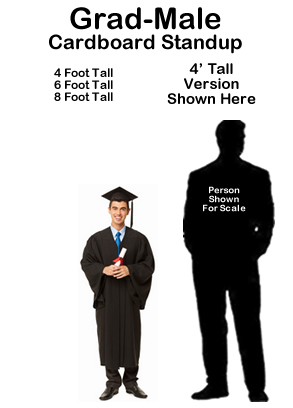 Grad Male Cardboard Cutout Standup Prop Grad Male Cardboard Cutout Standup Prop