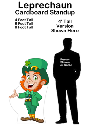 Leprechaun Cardboard Cutout Standup Prop 