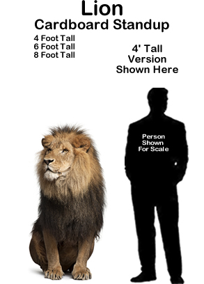 Lion Cardboard Cutout Standup Prop