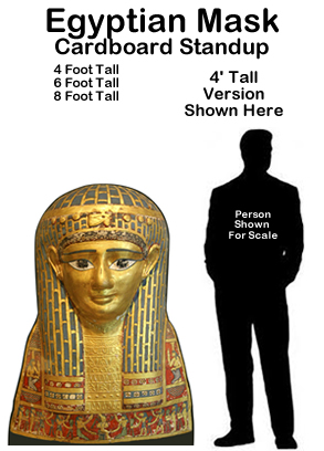 Egyptian Mask Cardboard Cutout Standup Prop Egyptian Mask Cardboard Cutout Standup Prop